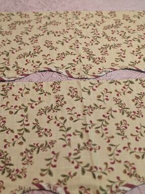 Better Homes & Gardens Cream Valances with Pink and Green Vine Accents Set Of 2